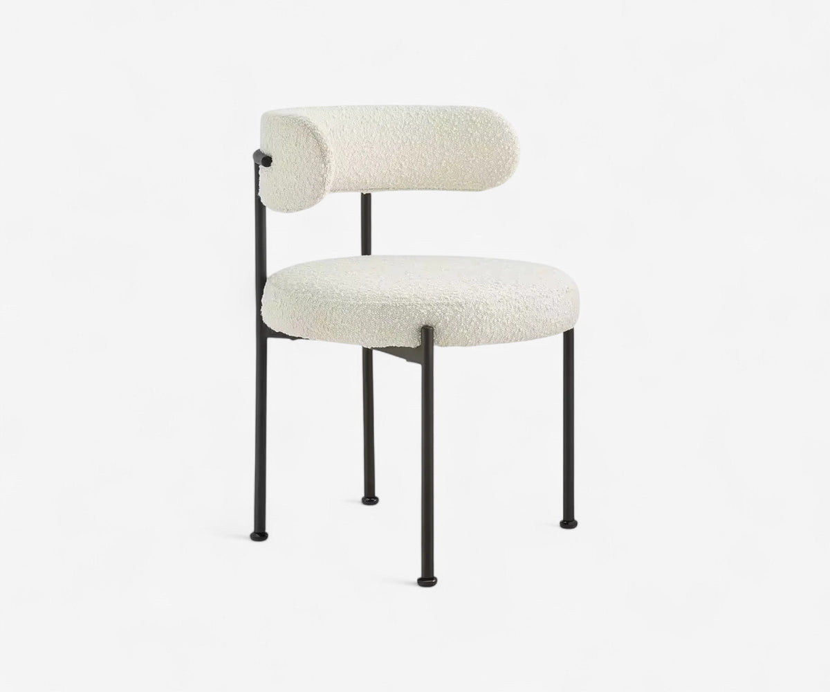 Boucle Dining Chair Set, view 2