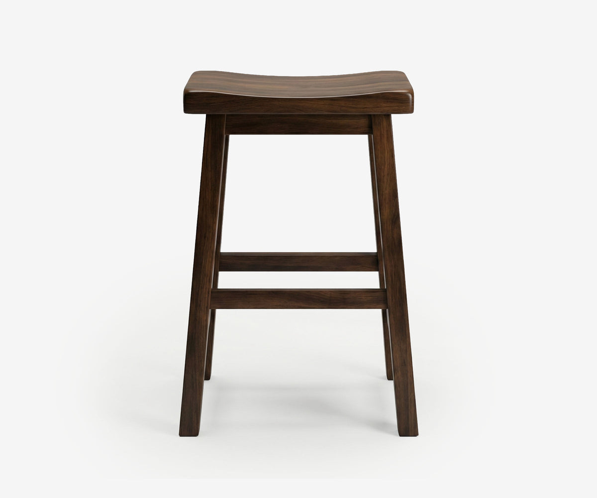 Cherry Saddle Bar Stool Set, view 2