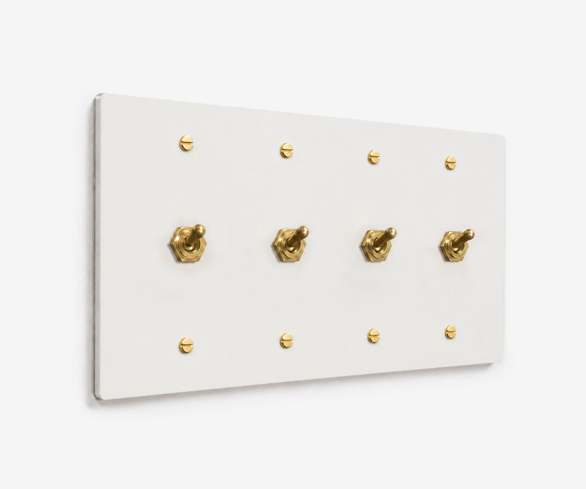 Stainless Steel Switch Plate - 4 Gang