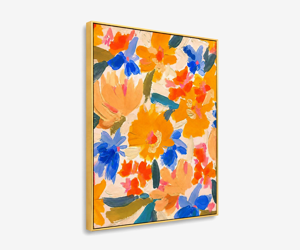 Marigold Field Study Oil Painting, view 3