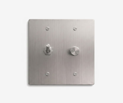Stainless Steel Switch Plate - 2 Gang