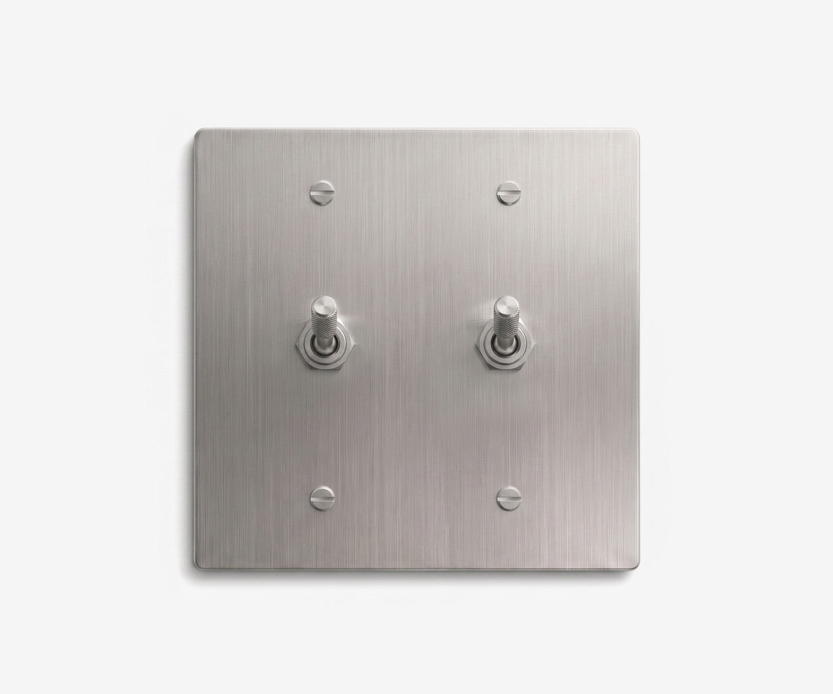 Stainless Steel Switch Plate - 2 Gang, view 3