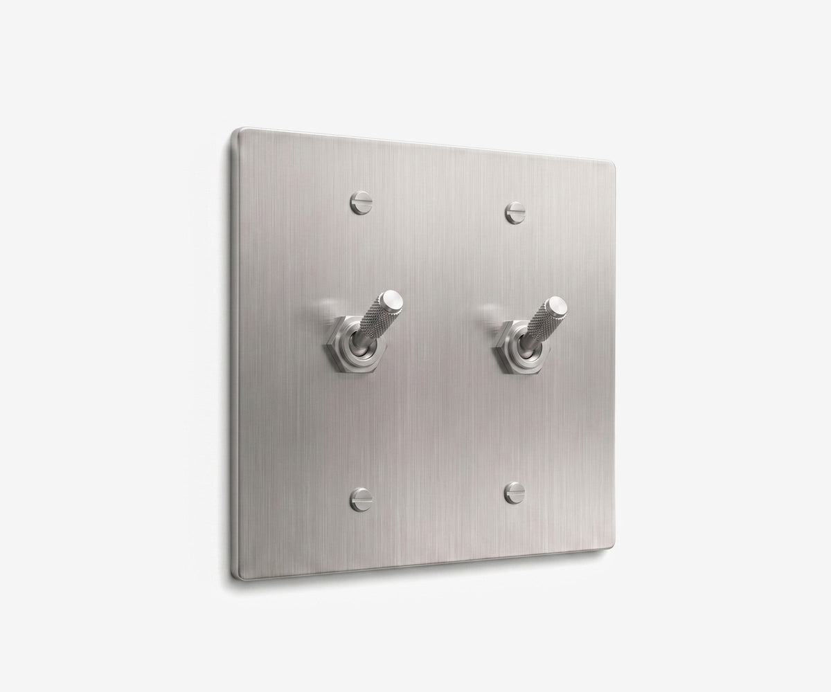 Stainless Steel Switch Plate - 2 Gang, view 4