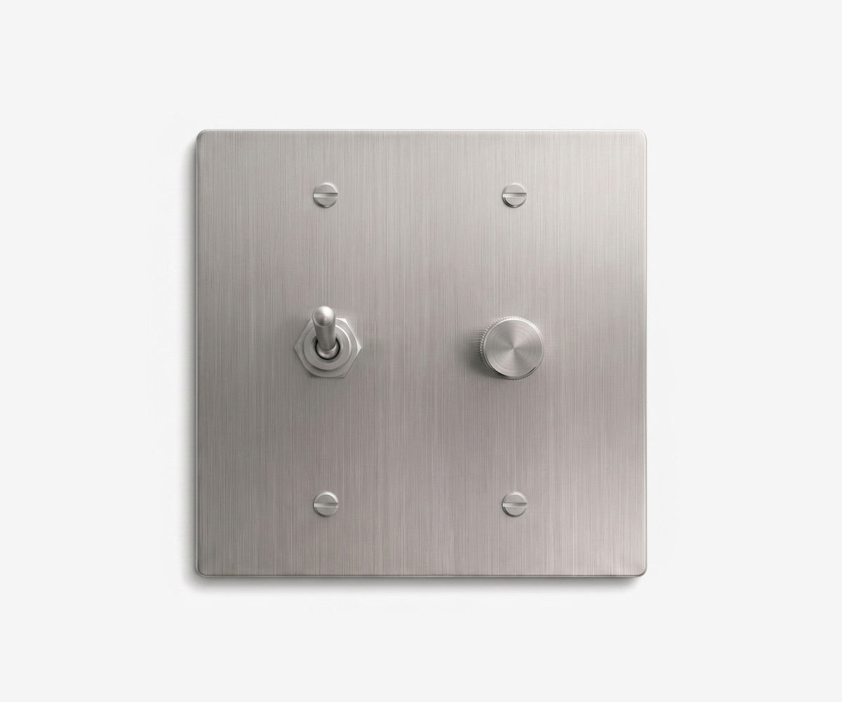 Stainless Steel Switch Plate - 2 Gang, view 5