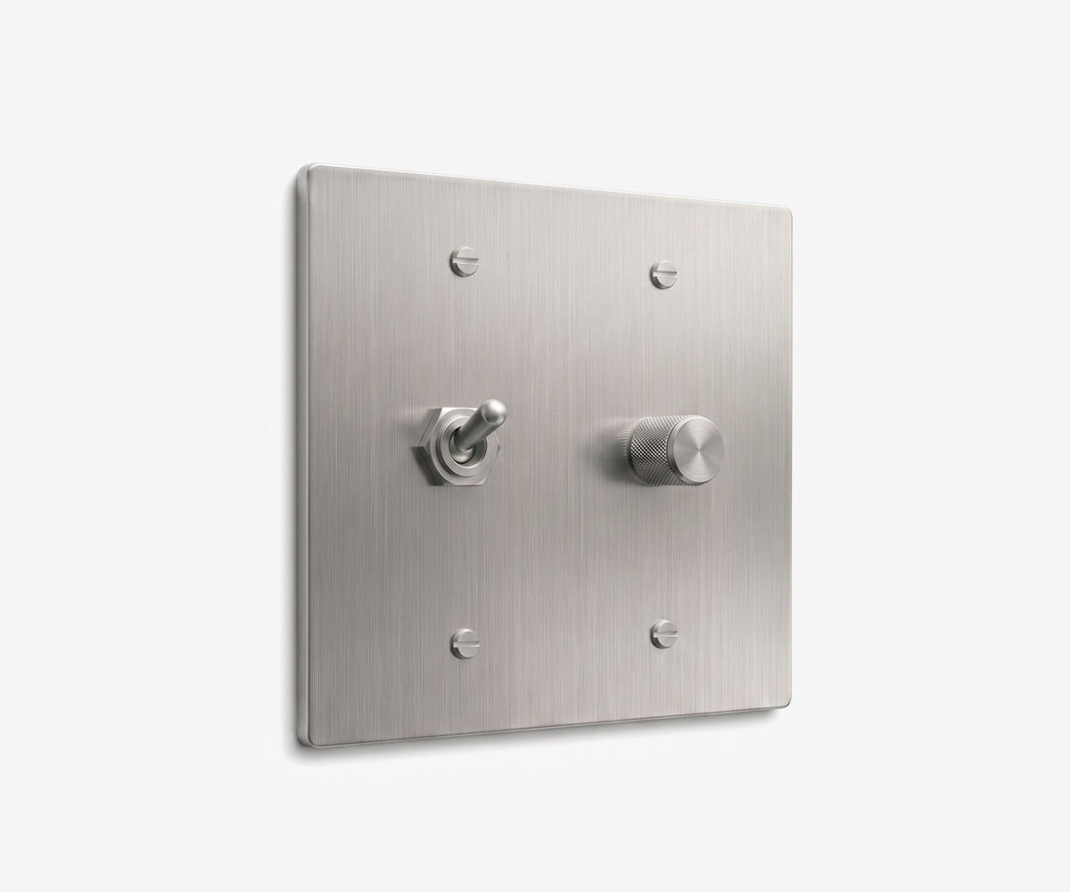 Stainless Steel Switch Plate - 2 Gang, view 6