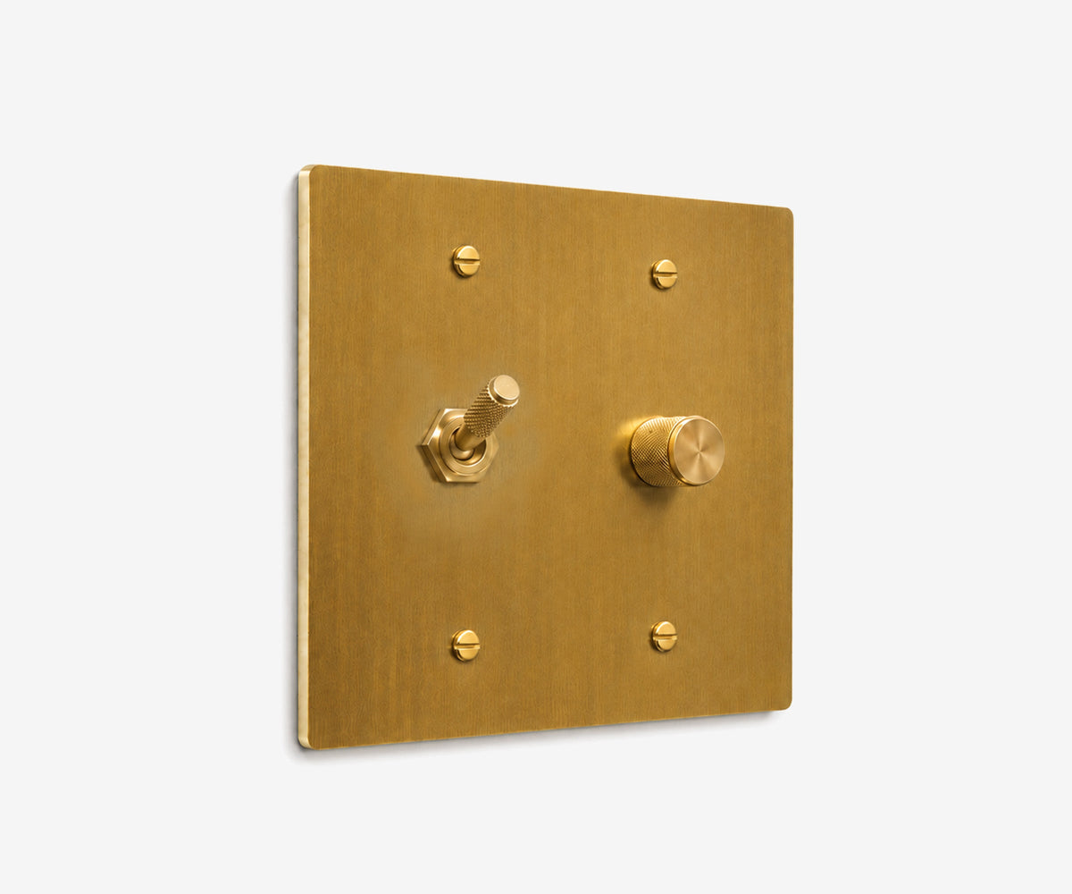 Solid Brass Switch Plate - 2 Gang, view 14