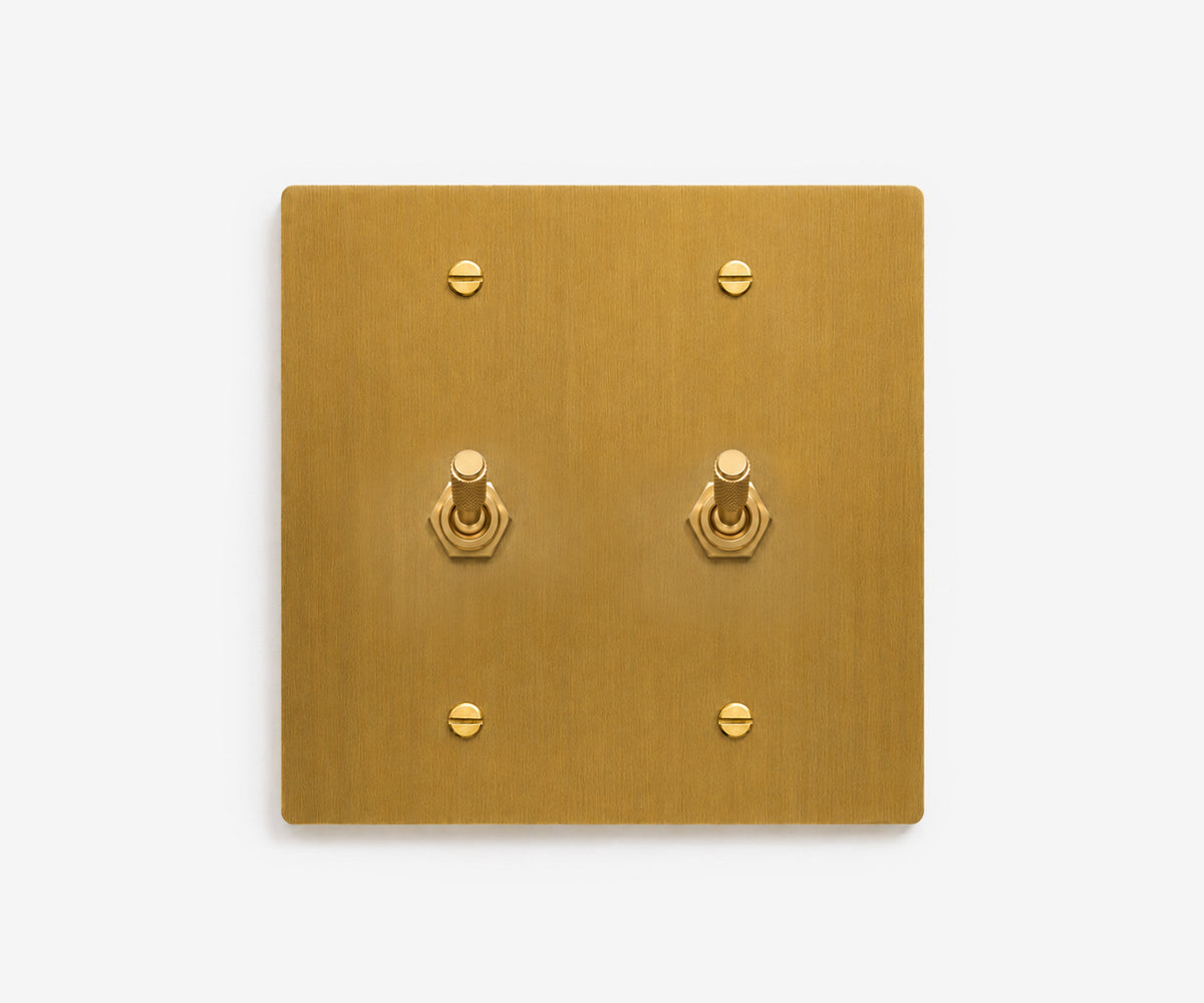 Solid Brass Switch Plate - 2 Gang, view 15