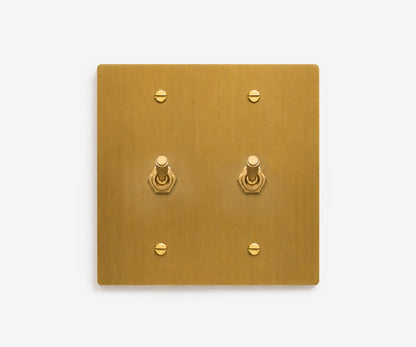 Solid Brass Switch Plate - 2 Gang, view 15