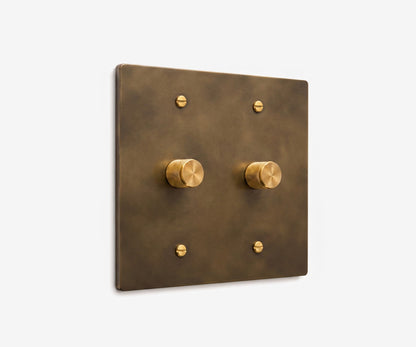 Solid Brass Switch Plate - 2 Gang, view 2