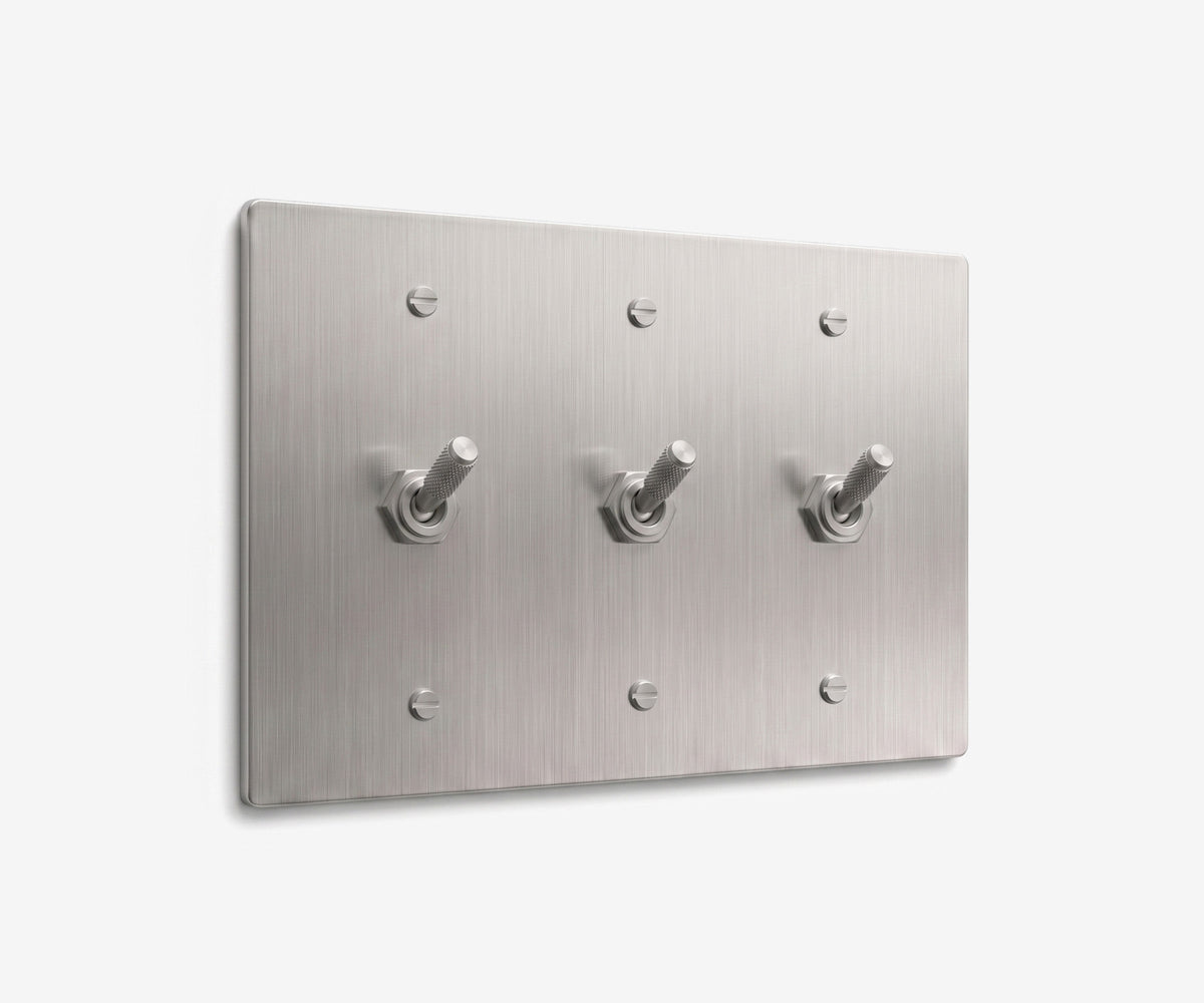 Stainless Steel Switch Plate - 3 Gang