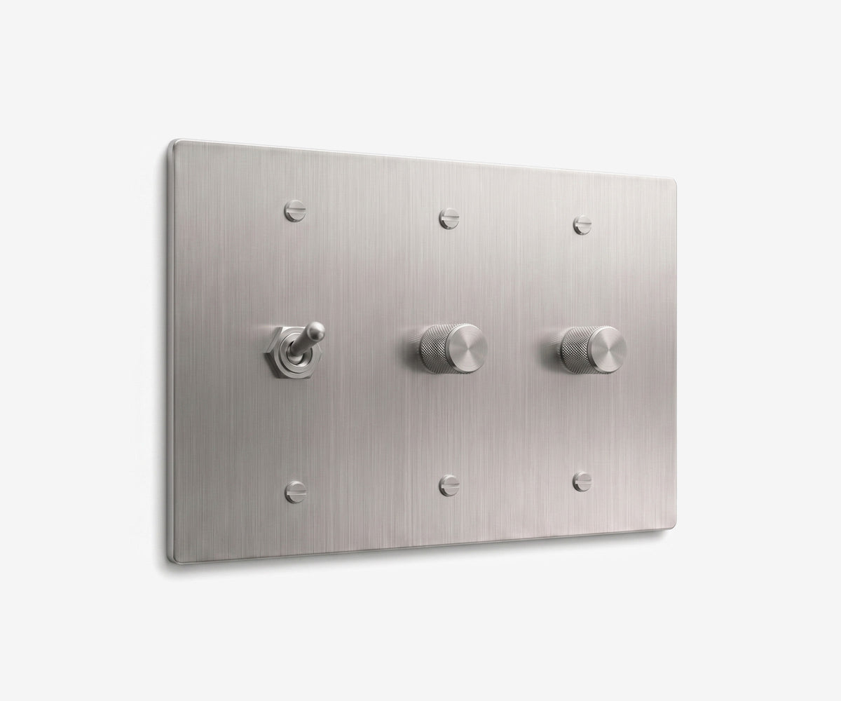 Stainless Steel Switch Plate - 3 Gang