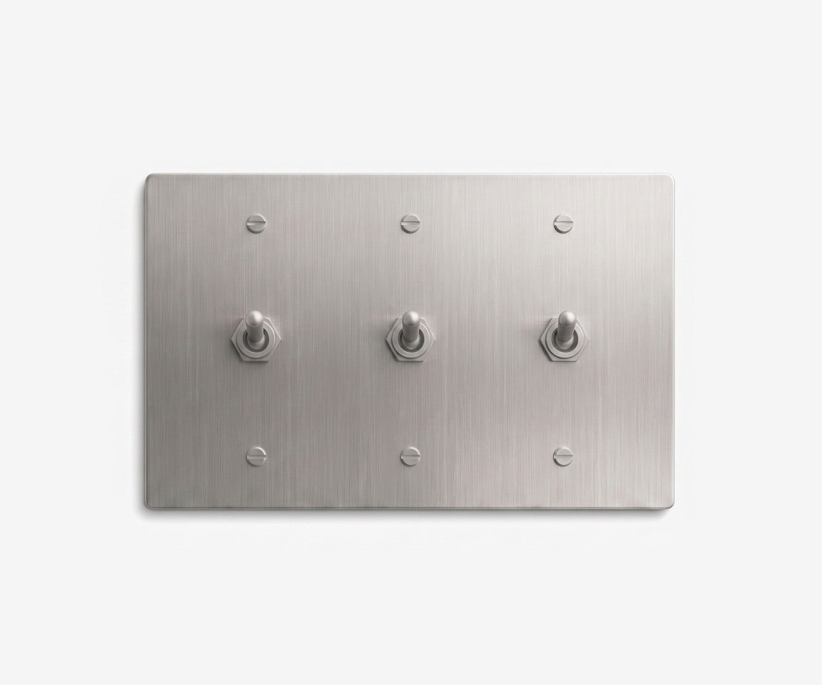 Stainless Steel Switch Plate - 3 Gang