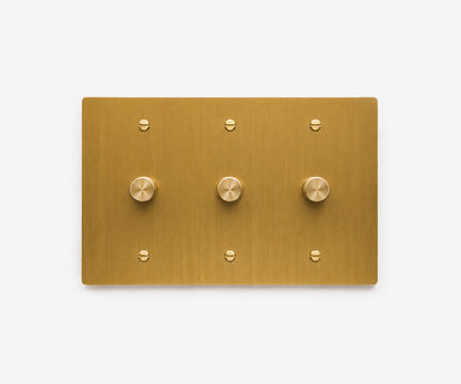 Solid Brass Switch Plate - 3 Gang, view 5