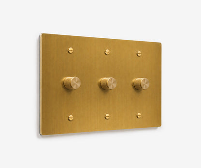 Solid Brass Switch Plate - 3 Gang, view 6