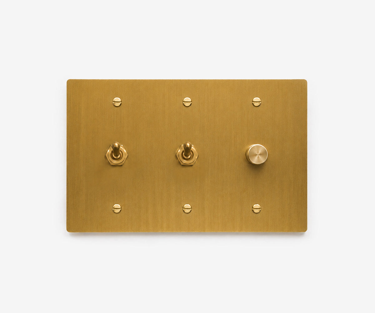 Solid Brass Switch Plate - 3 Gang, view 13