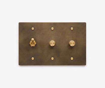 Solid Brass Switch Plate - 3 Gang, view 17