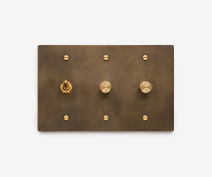 Solid Brass Switch Plate - 3 Gang, view 23
