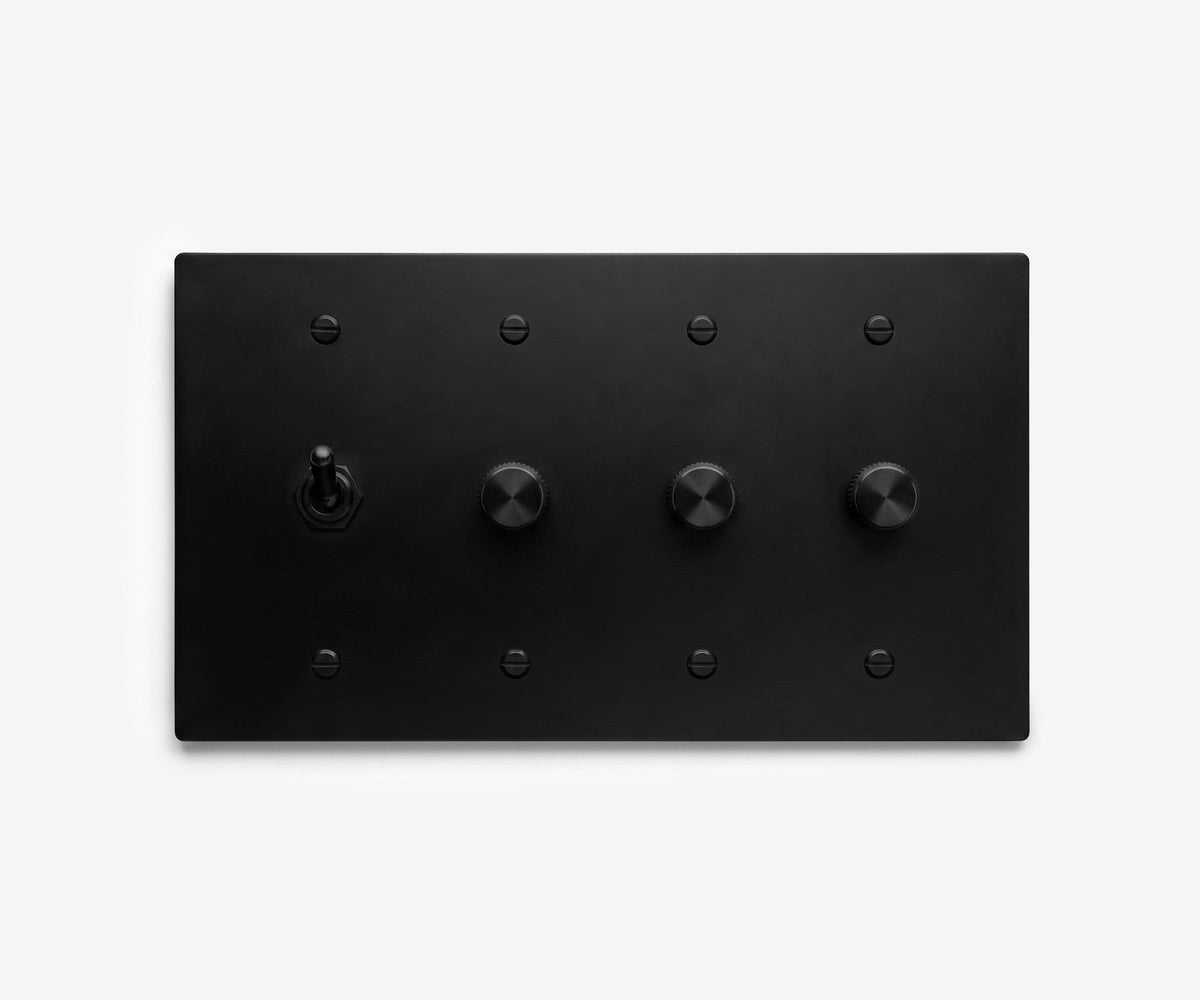 Stainless Steel Switch Plate - 4 Gang, view 3