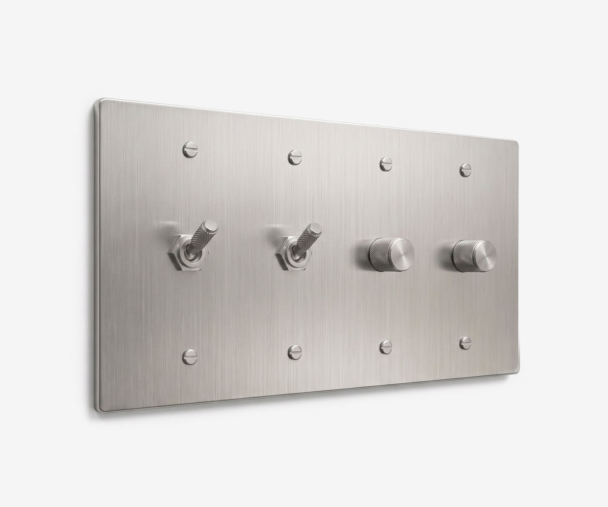 Stainless Steel Switch Plate - 4 Gang, view 24