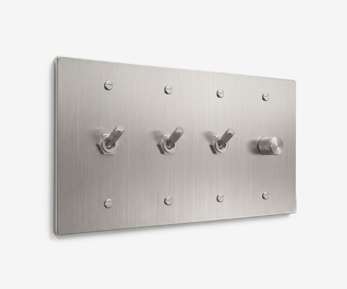 Stainless Steel Switch Plate - 4 Gang, view 26