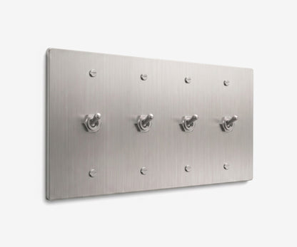 Stainless Steel Switch Plate - 4 Gang