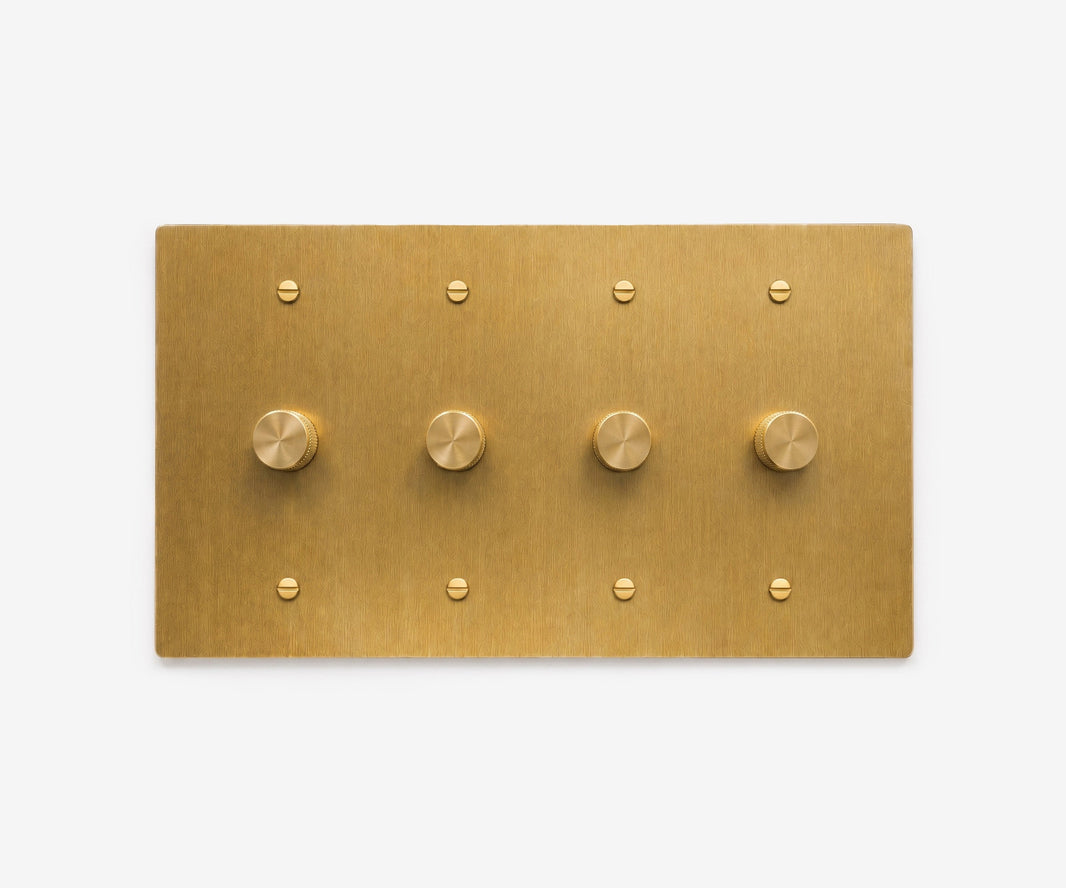 Solid Brass Switch Plate - 4 Gang, view 19