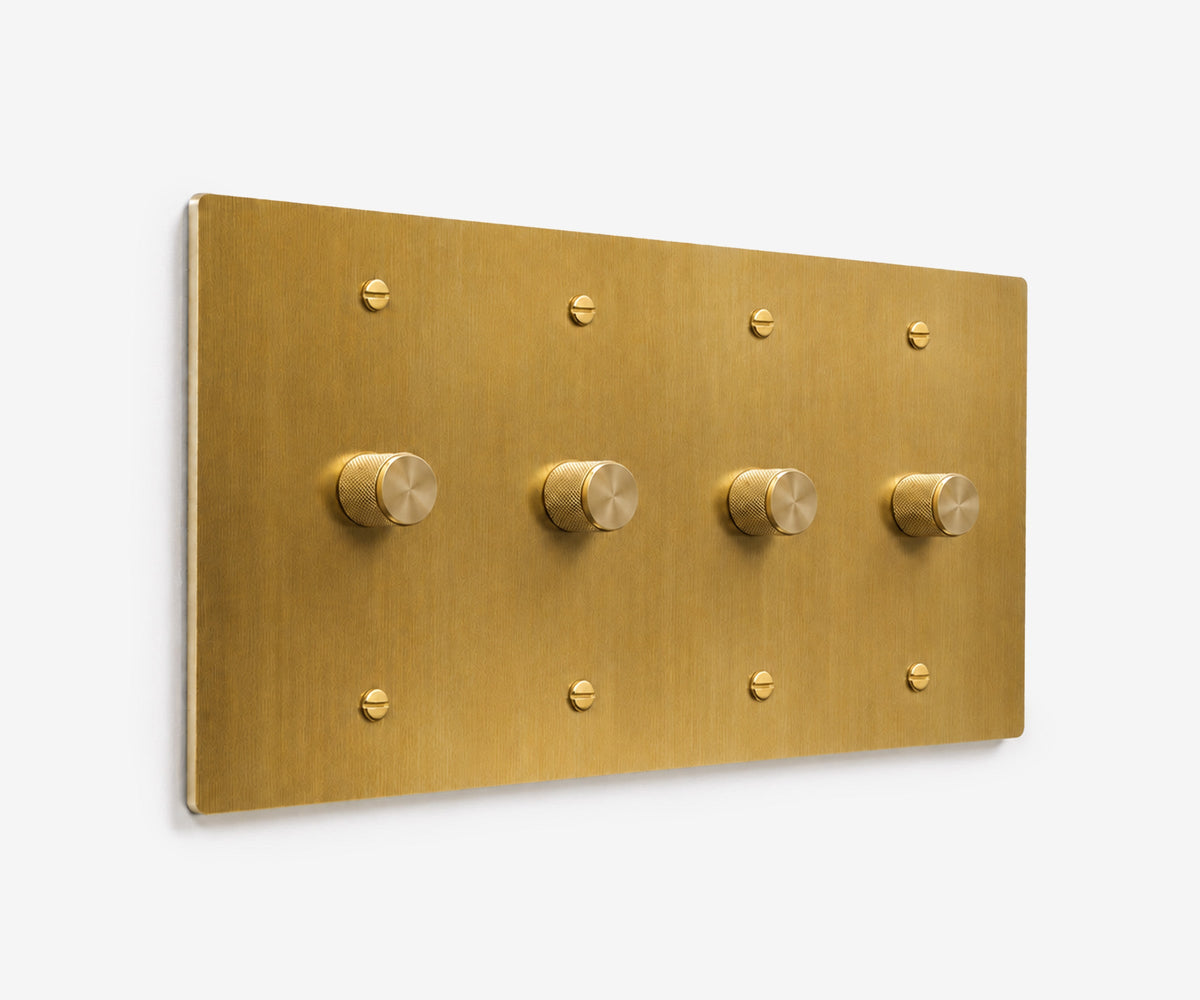Solid Brass Switch Plate - 4 Gang, view 20
