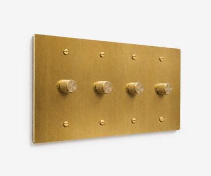 Solid Brass Switch Plate - 4 Gang, view 20