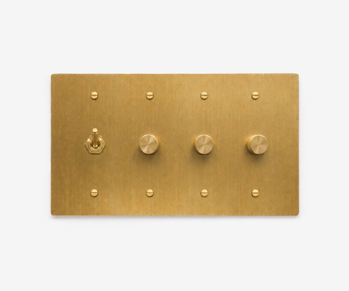 Solid Brass Switch Plate - 4 Gang, view 21