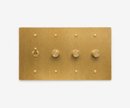 Solid Brass Switch Plate - 4 Gang, view 21