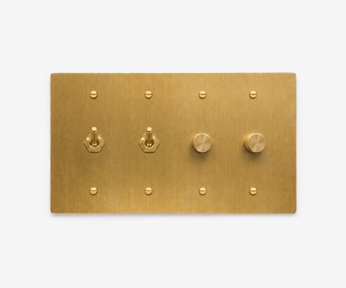 Solid Brass Switch Plate - 4 Gang, view 23