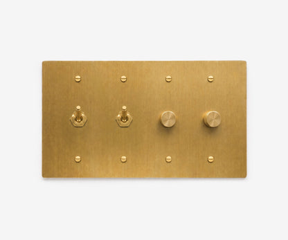 Solid Brass Switch Plate - 4 Gang, view 23