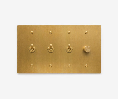 Solid Brass Switch Plate - 4 Gang, view 25