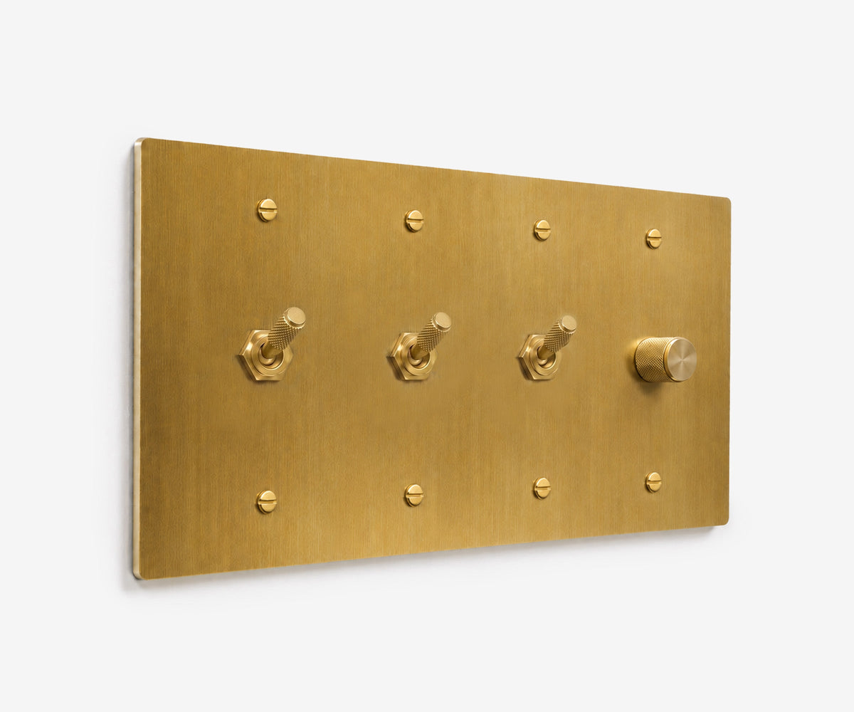 Solid Brass Switch Plate - 4 Gang, view 26