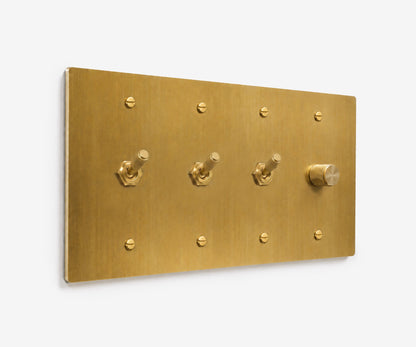 Solid Brass Switch Plate - 4 Gang, view 26