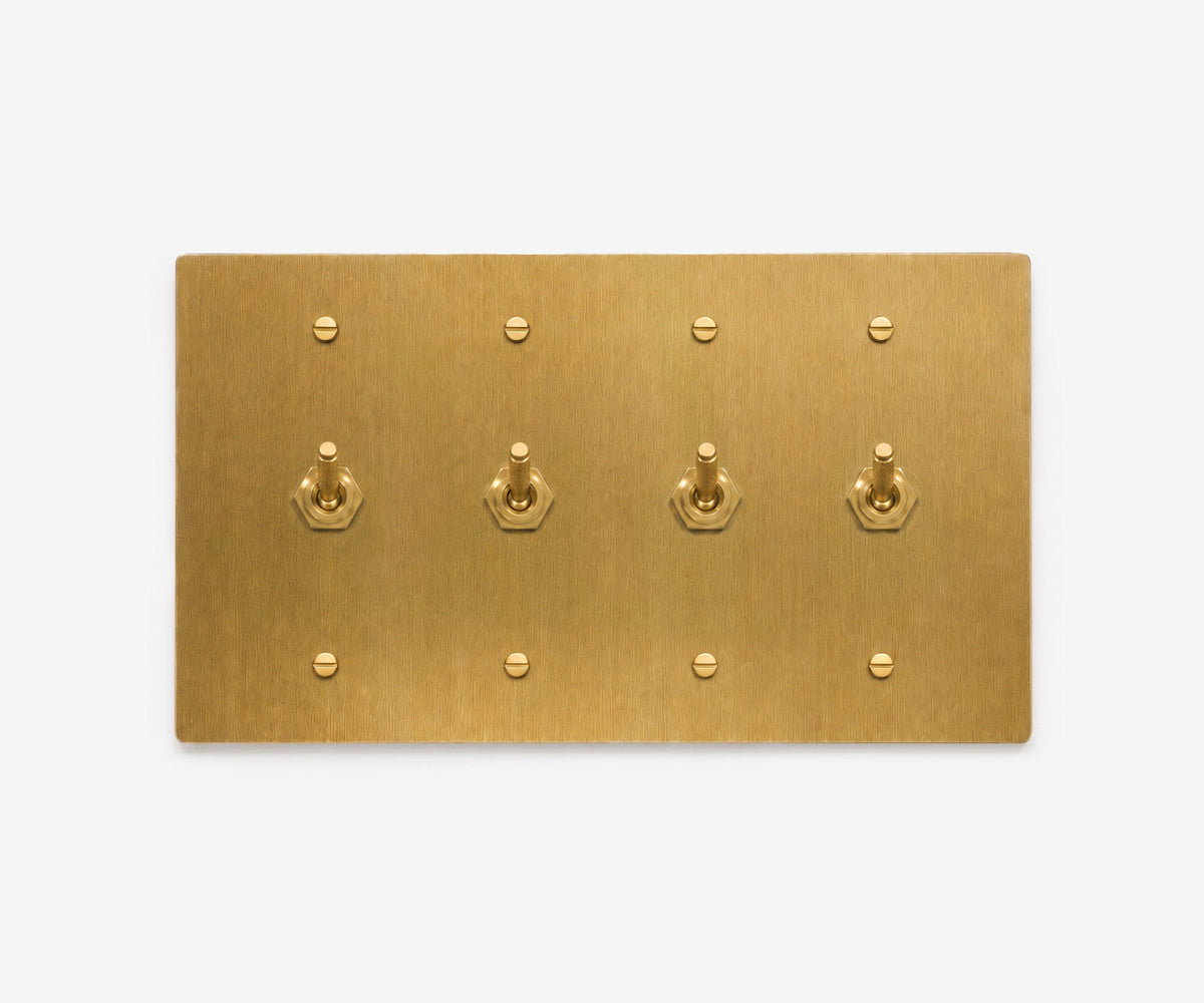 Solid Brass Switch Plate - 4 Gang, view 27
