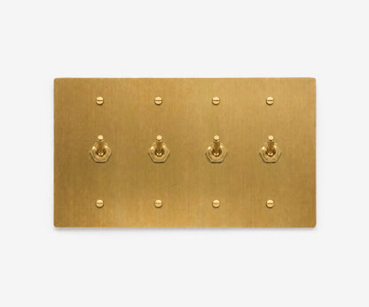 Solid Brass Switch Plate - 4 Gang, view 27