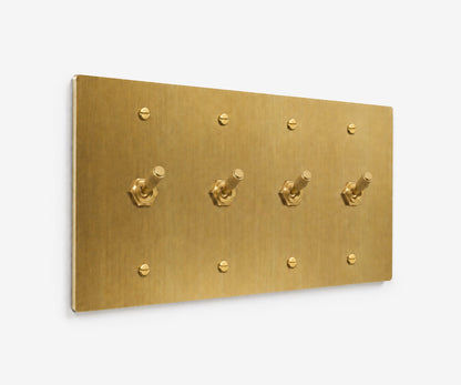Solid Brass Switch Plate - 4 Gang, view 28