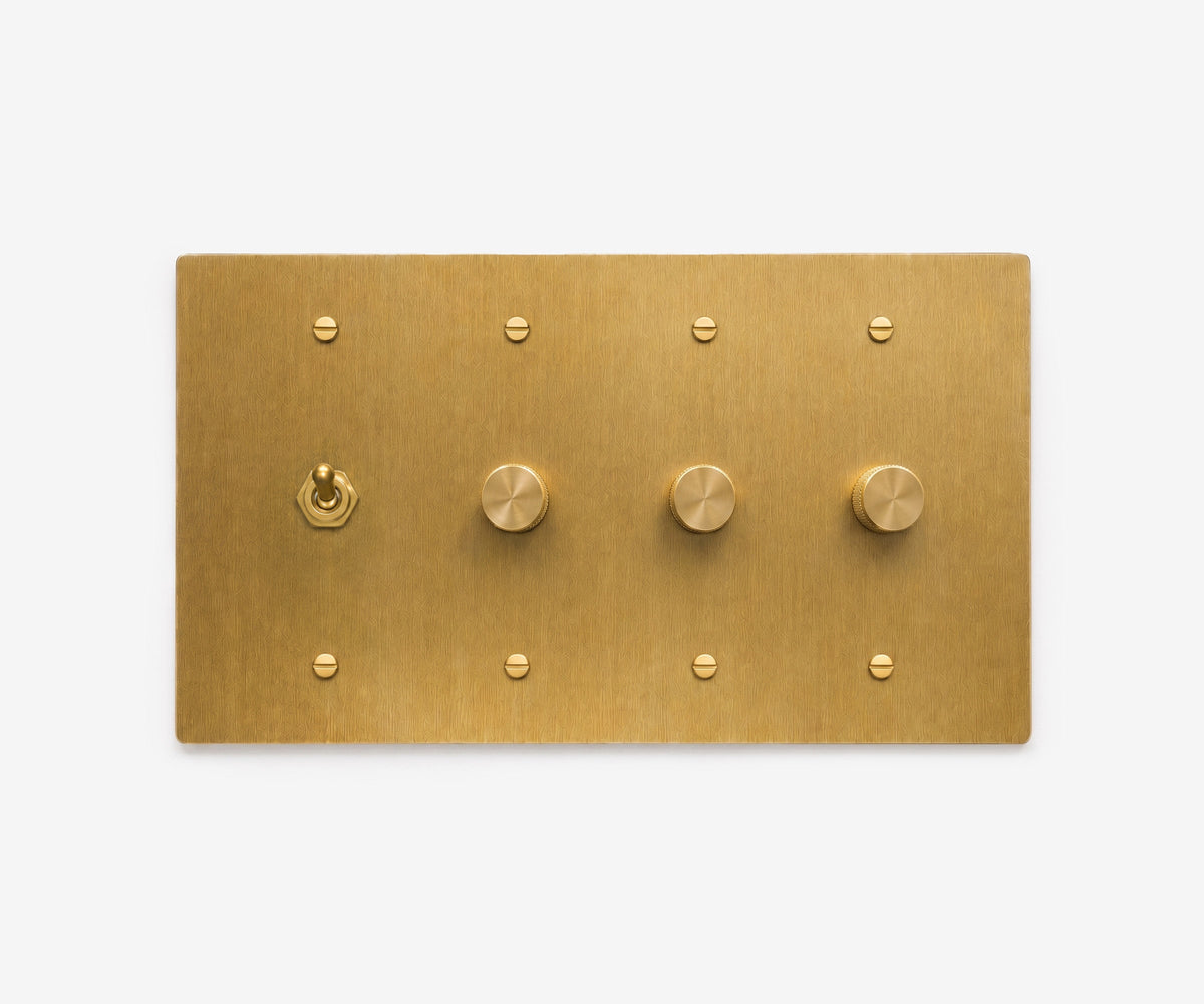Solid Brass Switch Plate - 4 Gang, view 29