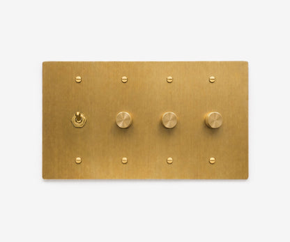 Solid Brass Switch Plate - 4 Gang, view 29