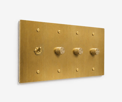 Solid Brass Switch Plate - 4 Gang, view 30