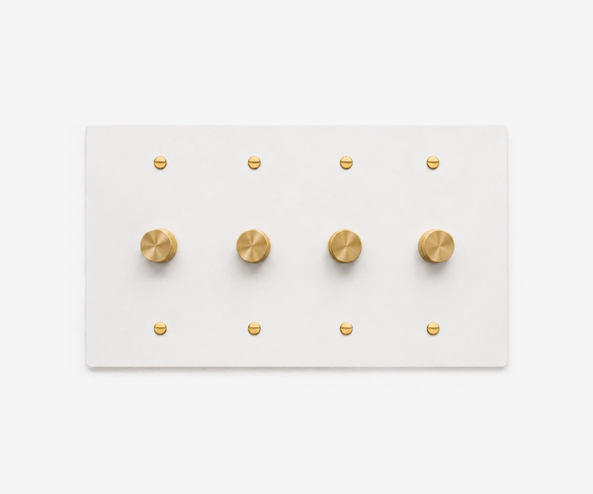 Stainless Steel Switch Plate - 4 Gang
