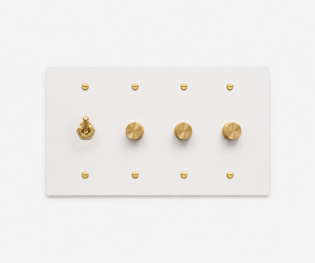 Stainless Steel Switch Plate - 4 Gang