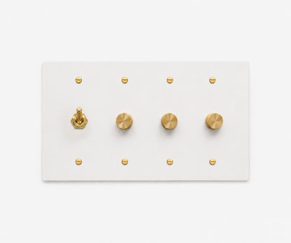 Stainless Steel Switch Plate - 4 Gang