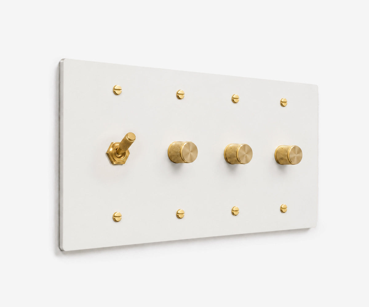 Stainless Steel Switch Plate - 4 Gang