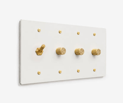 Stainless Steel Switch Plate - 4 Gang