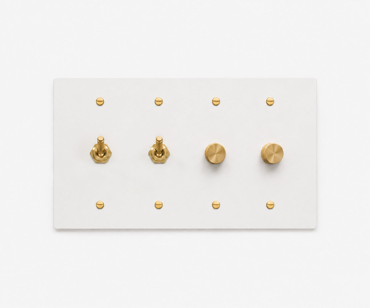 Stainless Steel Switch Plate - 4 Gang