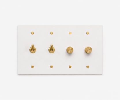 Stainless Steel Switch Plate - 4 Gang