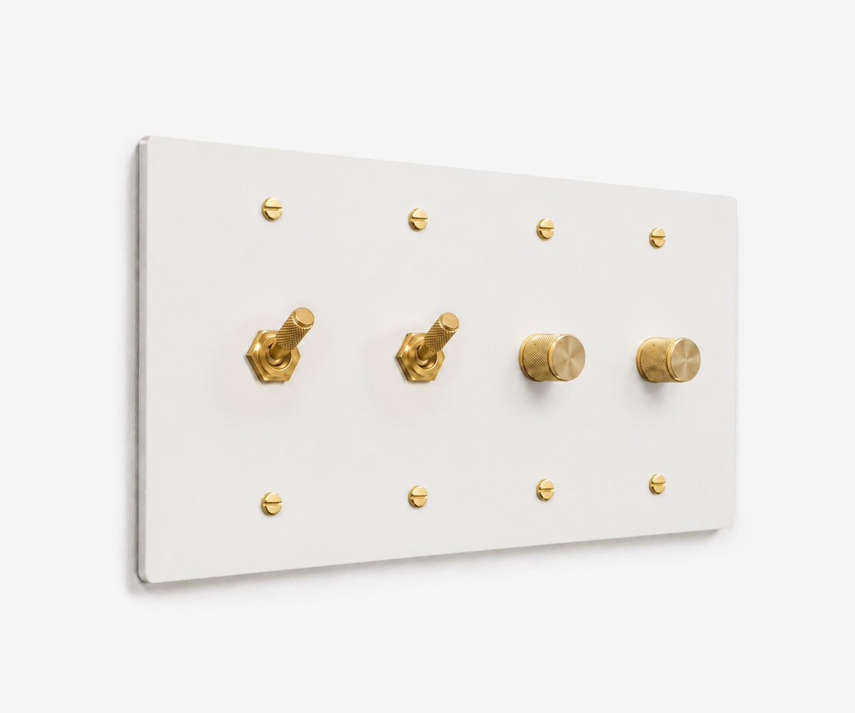 Stainless Steel Switch Plate - 4 Gang