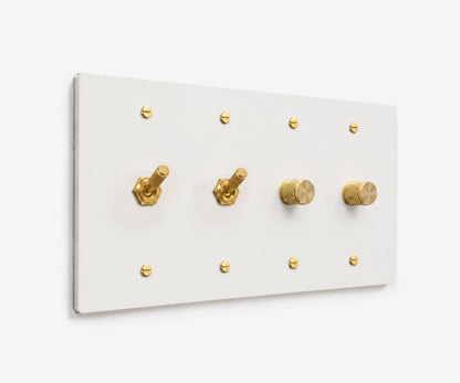 Stainless Steel Switch Plate - 4 Gang